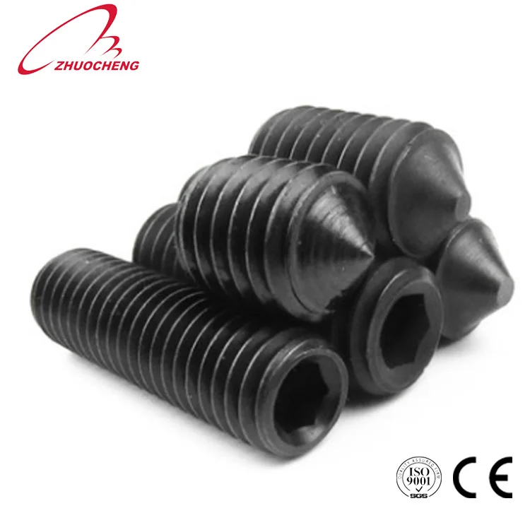 
DIN914 Stock Hexagon socket set screws with cone point 