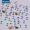 Factory fancy K9 quality 6*7mm bear shape flatback non hot fix nail art rhinestones for nail art DIY decoration