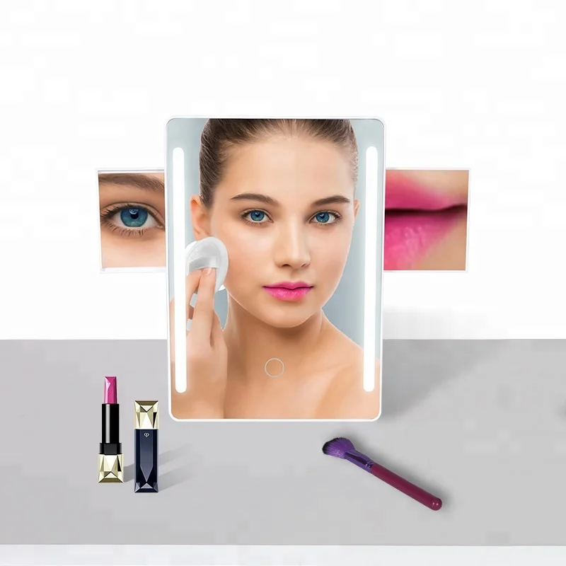

Cosmetic Mirror Plastic Frame With Touch Screen 23 LED Lights, Customised