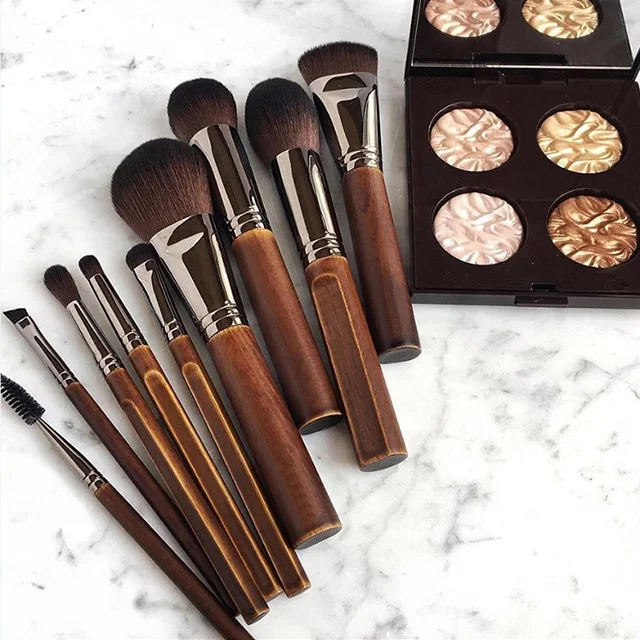 

Factory wholesale fluffy makeup brush low moq makeup brushes set makeup brushes 9pcs, As the picture