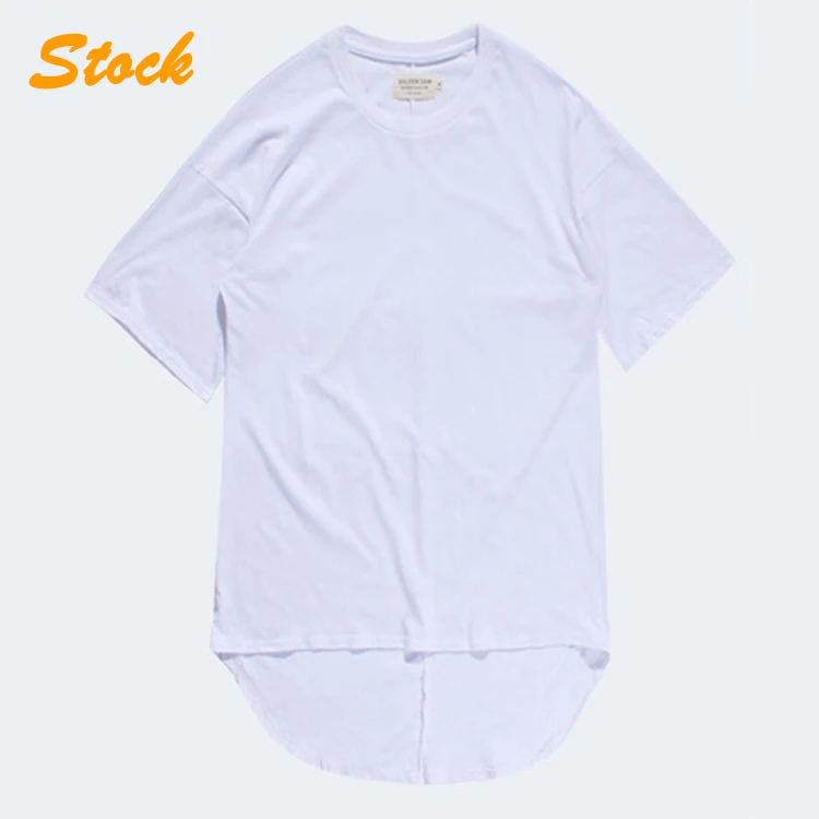 

Asymmetric Crew Neck Blank Cotton T Shirt Men