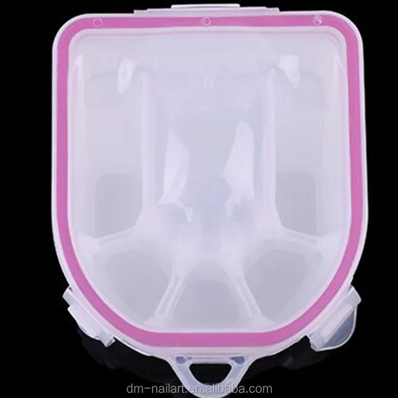 

Double-deck Nail Art Plastic Soak Bowl Manicure Finger Soak Bowl, As the picture