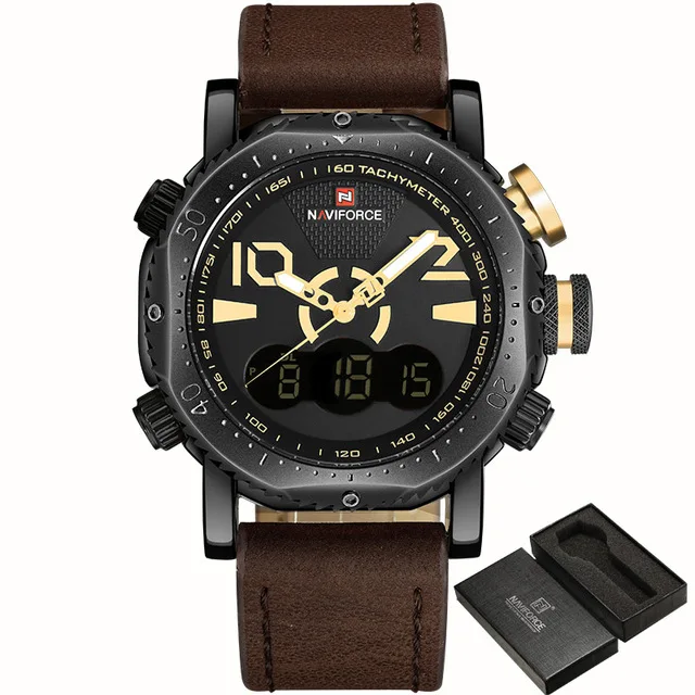 

Luxury Brand NAVIFORCE 9094 Men Sport Military Watches Men's Quartz Analog Digital Wrist Watch Man Clock Relogio Masculino