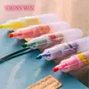 2019 nice design best quality transparent multi color white highlighter marker 030