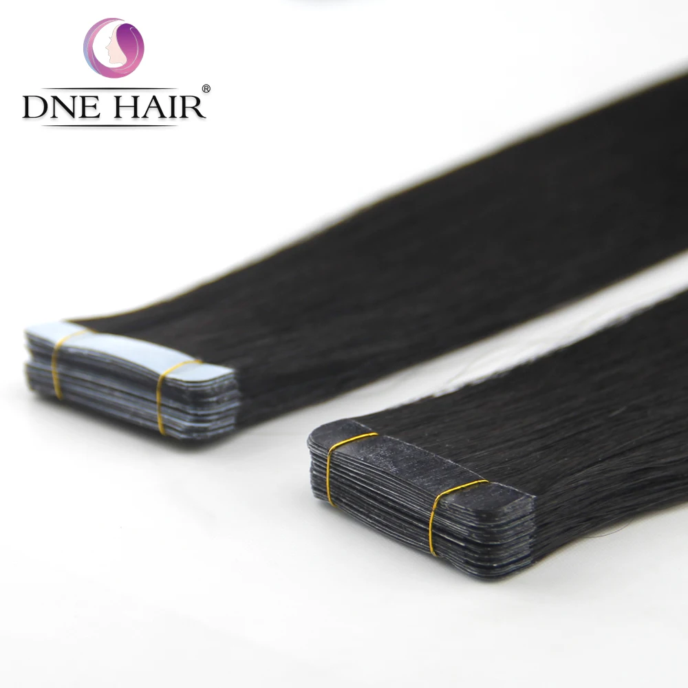 

2018 High Quality Remy Hair #1B Color Tape In Human Hair Cuticle Aligned Hair Extensions