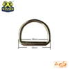 38mm 32mm Width Iron Nickel Plating Dee D Rings for Bag