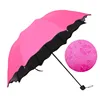 Portable Rain Nano Size Waterproof Color Changing Flower Travel Compact Umbrellas with Met Water Begin Bloom