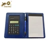 PU leather pocket jotter with calculator