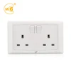 BS1363 screwless 13a double UK wall electric switch socket