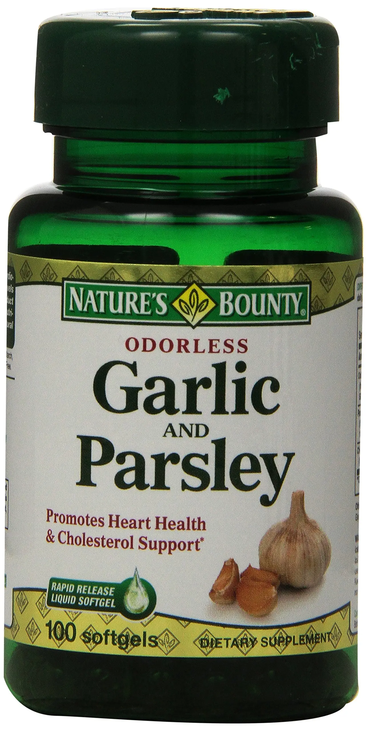 Nature's bounty odorless garlic&parsley Soft Gel (074312028502)