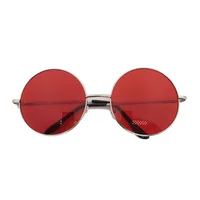 

A0308 Superhot Eyewear Fashion Men Women Sun glasses 63mm diameter Oversized Red Pink Round Metal Sunglasses