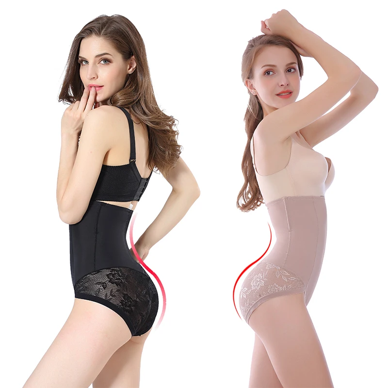 

women high waist slim panty tummy control and waist slim girdle best body shaper for postpartum women with lace, 2 colors