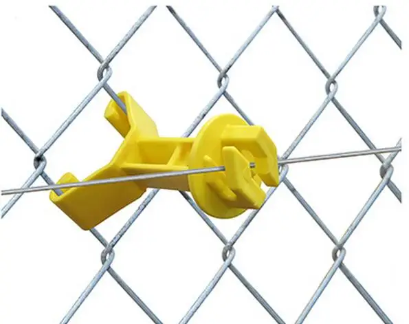 

Electric fence Chain Link Insulator with UV inhibitor for U post pack of 25, Yellow/white / and black