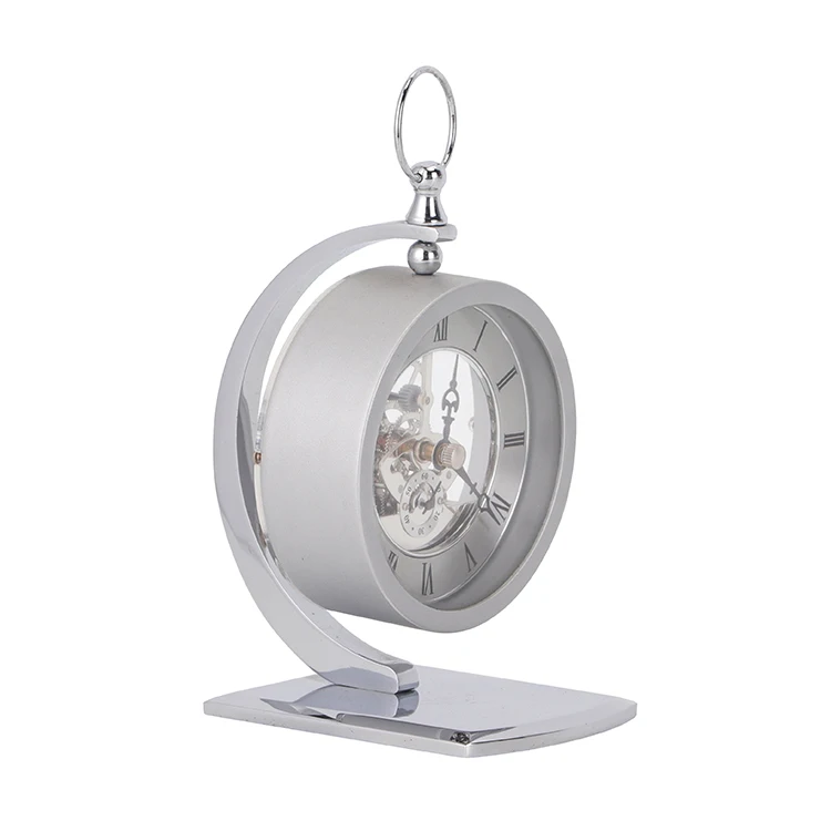 Metal chrome clock carriage clock