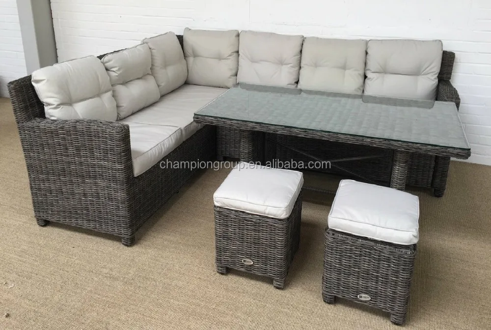 Großhandel Rattan Gartenmöbel Ecke Sofa Esstisch Und Stuhl Set ... Großhandel Rattan Gartenmöbel Ecke Sofa Esstisch Und Stuhl Set ...