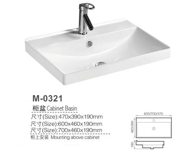 Factory Counter Top Ceramic Hand WashBasin With Good Quality
