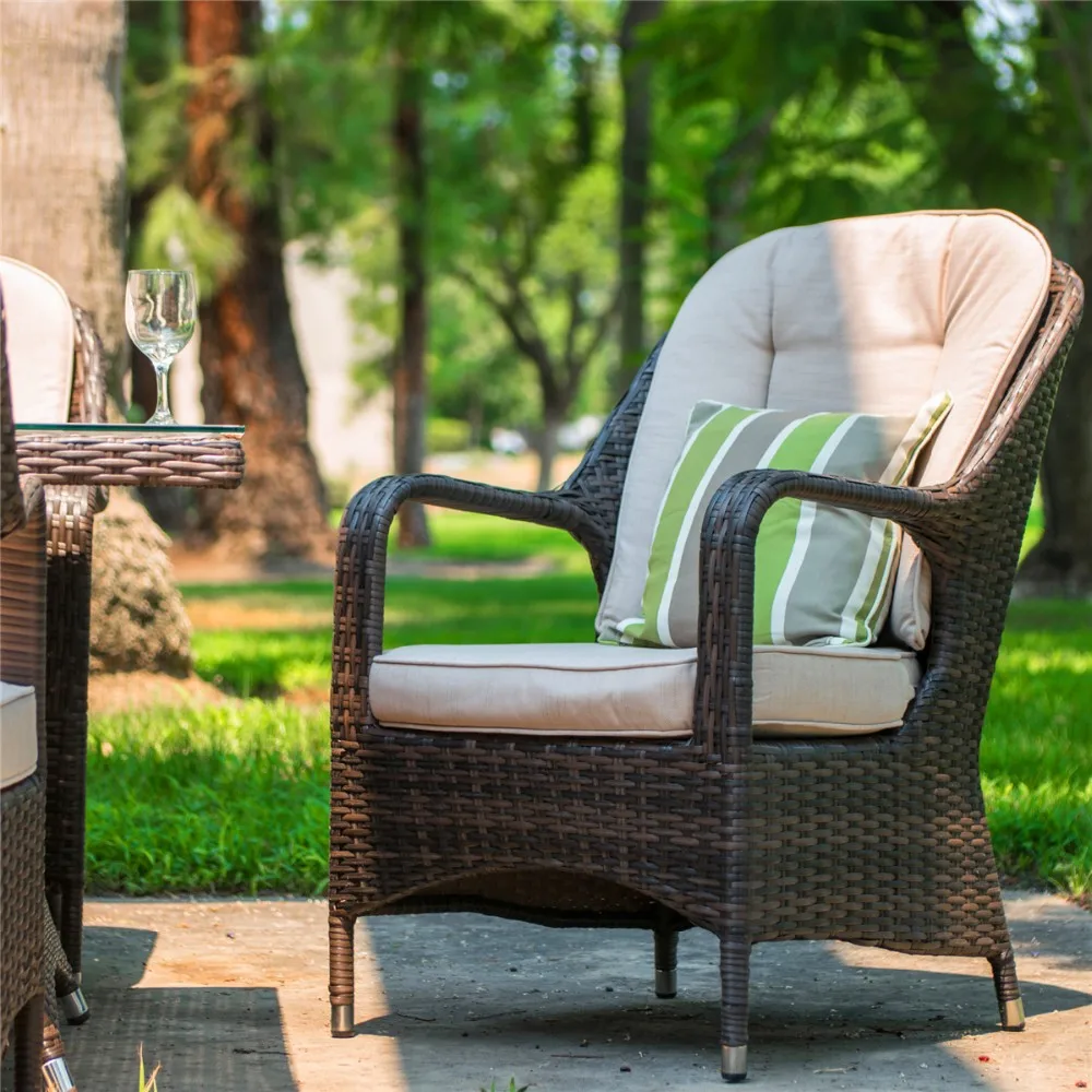 Moda Outdoor Garden Courtyard Rattan Dining Table Set Rattan Furniture