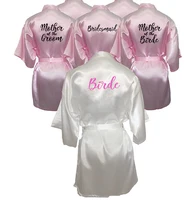

C&Fung personalized printed Bridal Party Robes Bridesmaids mother of the bride groom maid of honor Wedding Day gift satin robe