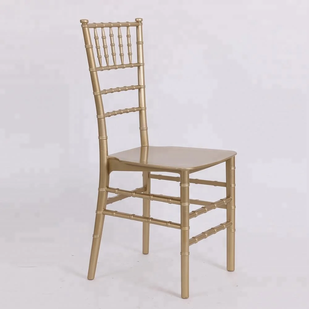 Cheap Outdoor Furniture Stackable Gold Plastic Tiffany Chair For Sale