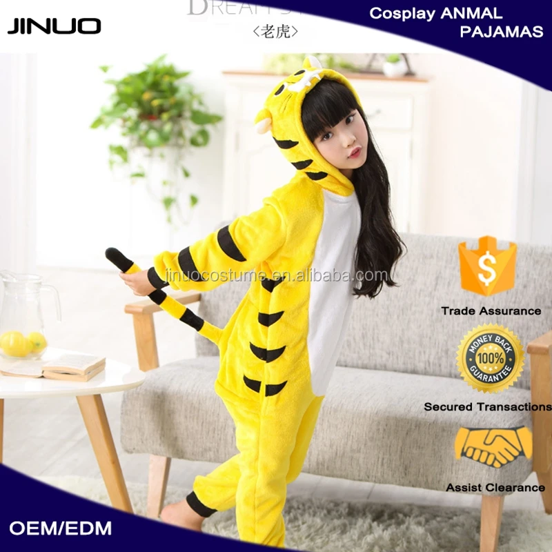 
wholesale checkout kids unisex overall animal onesie pajamas with hood 