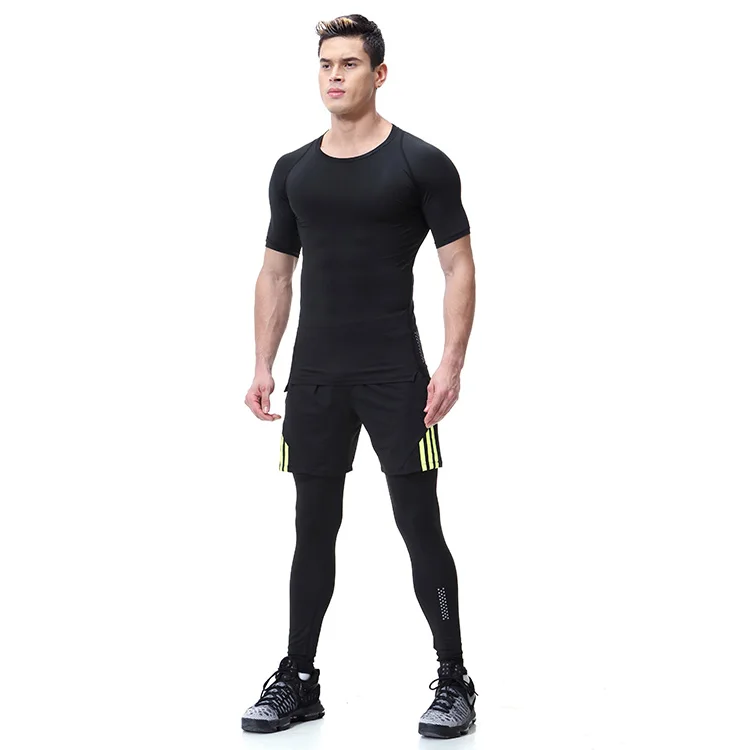 

2019 summer compression sport wear set fitness clothing sports wear for men, Customized colors