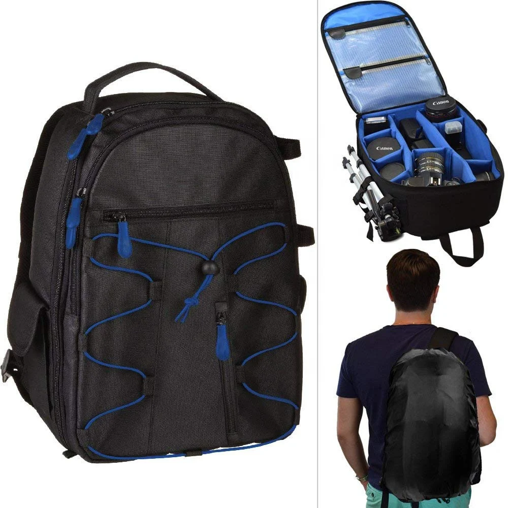 
Professional DSLR Camera Backpack with Rain Cover for Canon Nikon Sony Olympus Samsung Panasonic Pentax Models 