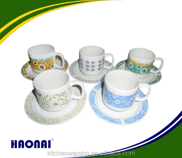 Haonai produits populaires en c&eacute;ramique grande tasse &agrave; th&eacute; et soucoupe