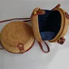 2019 trend New Round Straw Bag Summer beach Bag Handmade Bali Island Hand Woven Round buckle Rattan bag for women