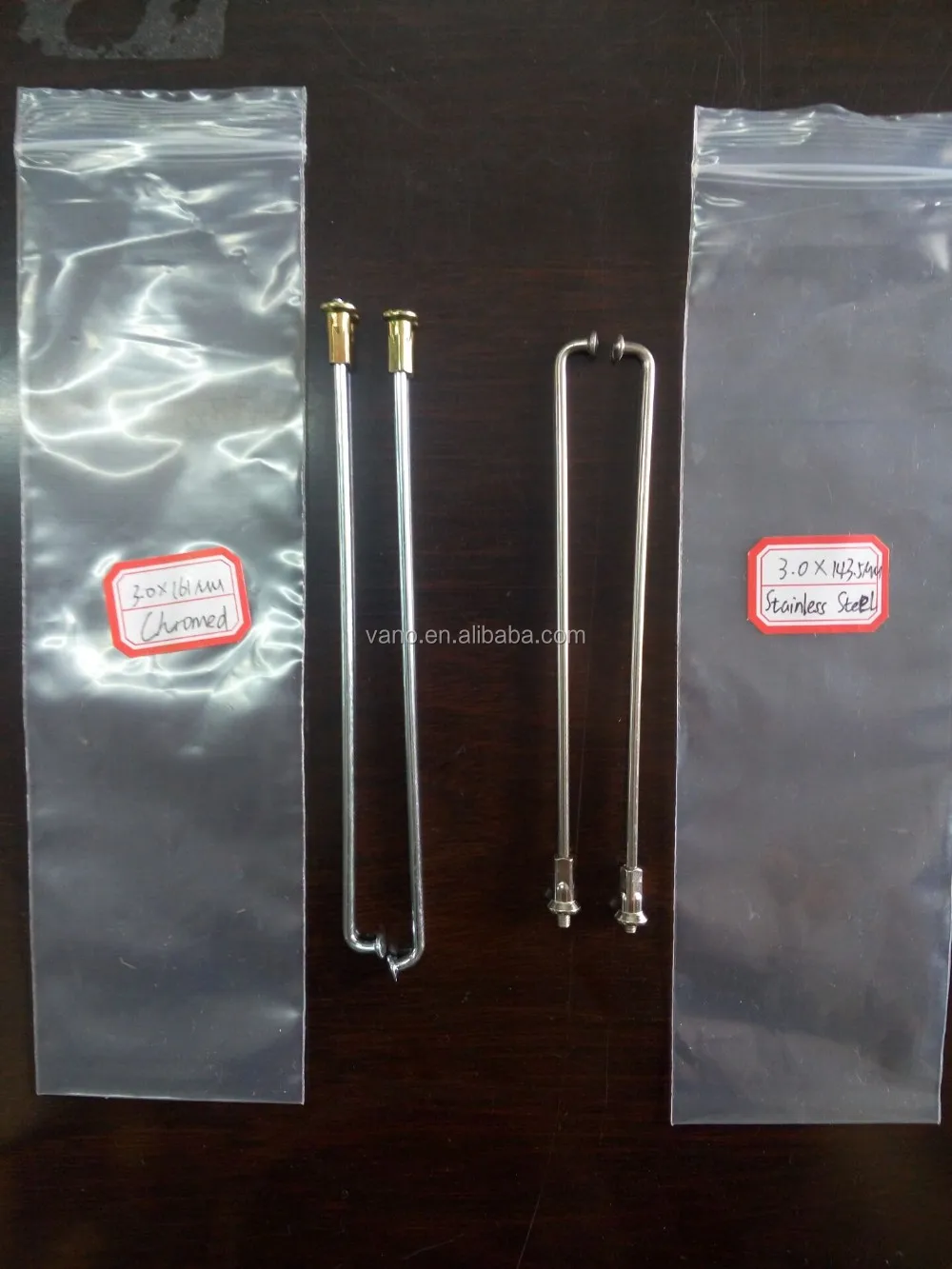 Motorcycle chromed spoke with nipples 161mm