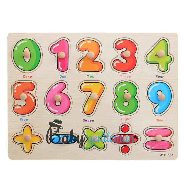 Wholesale Cheap Educational Wooden Toddler Puzzles With Knob Z14106m