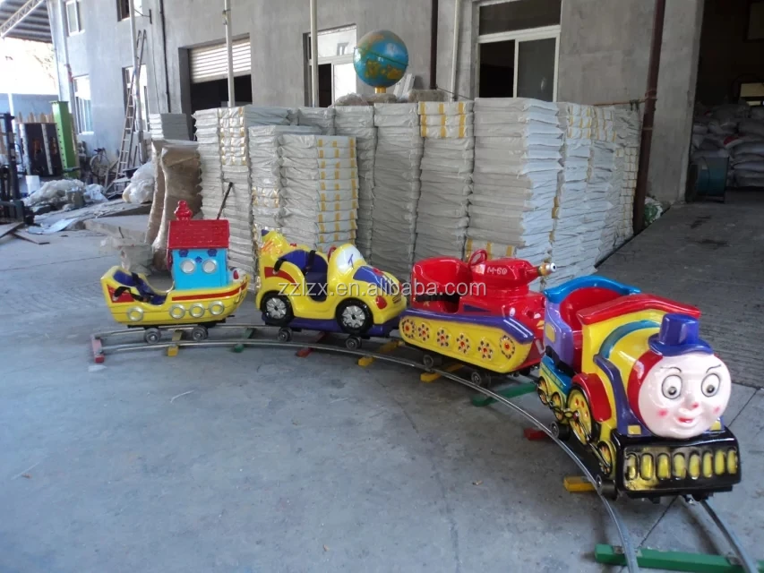outdoor theme park rides kids mini track electric train set