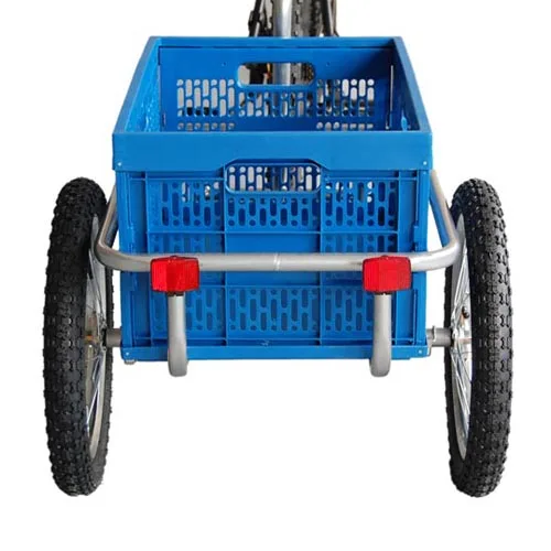 
Practical Bike Cargo Trailer and Hand Wagon with plastic box 