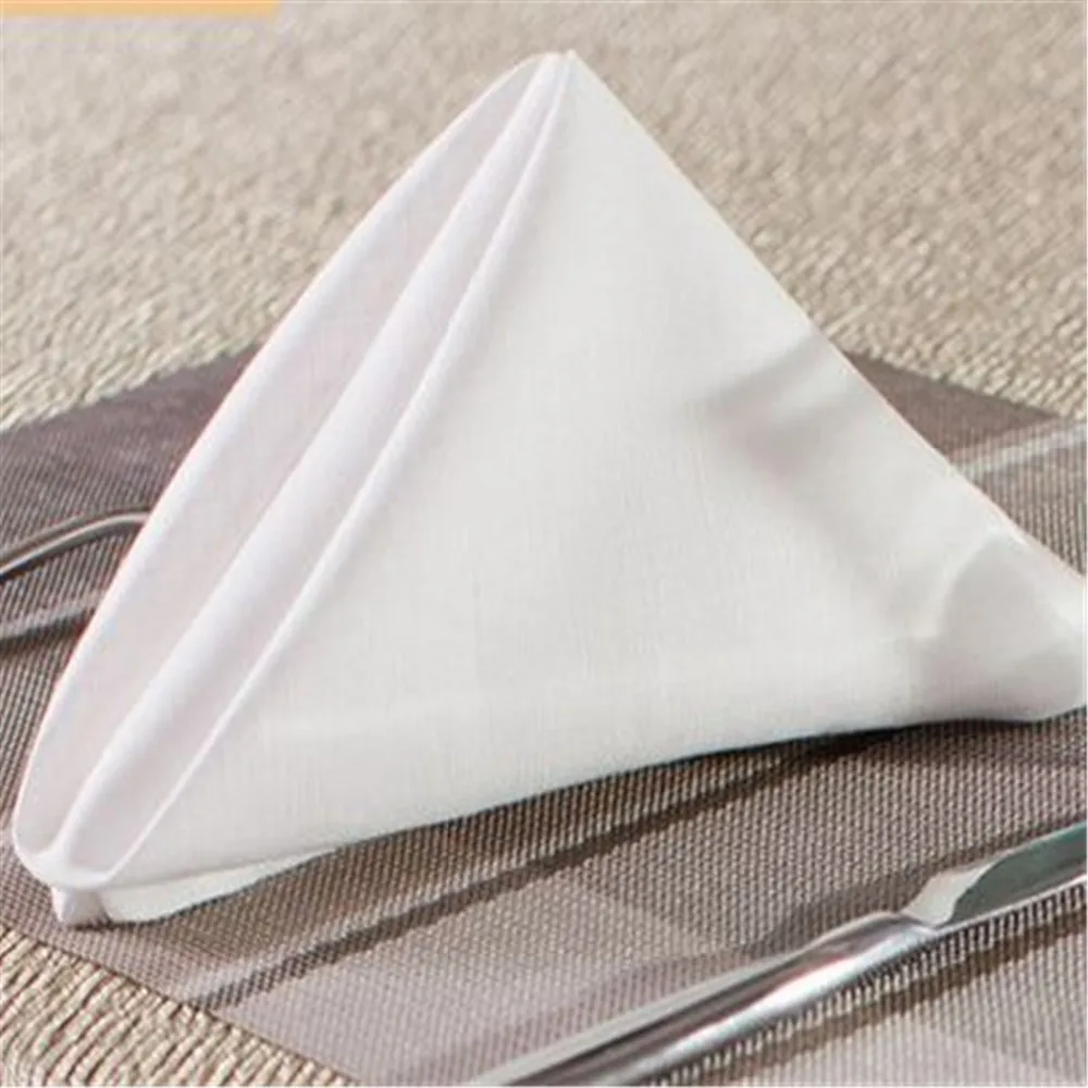 100% White Cotton Dinner Napkin Cloth Folding Table Napkins - Buy Table ...