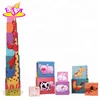 Non-toxic Creative Kids wooden stacking cubes toy for education W13D088