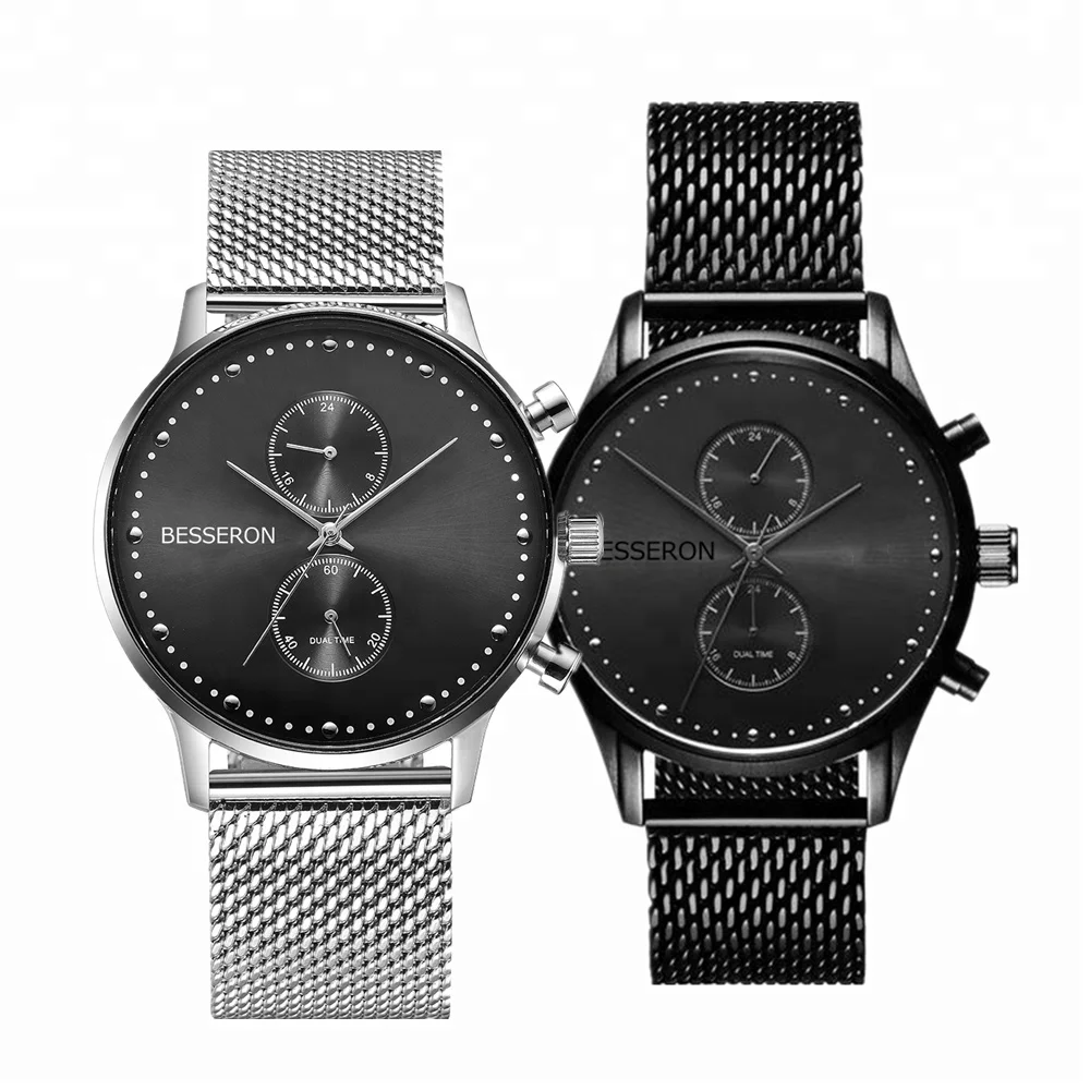 

LOW MOQ pcs retail 316L stainless steel mens watches brand your own chronograph quartz wrist watches men