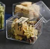 PS disposable transparent plastic rectangular food container / candy box / container packaging for Biscuits