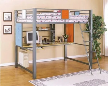 Home Use Cheap Adult Loft Bunk Bed Loft Bed With Desk Ladder For