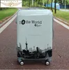 Transformer luggage trolley bags abs with pc film