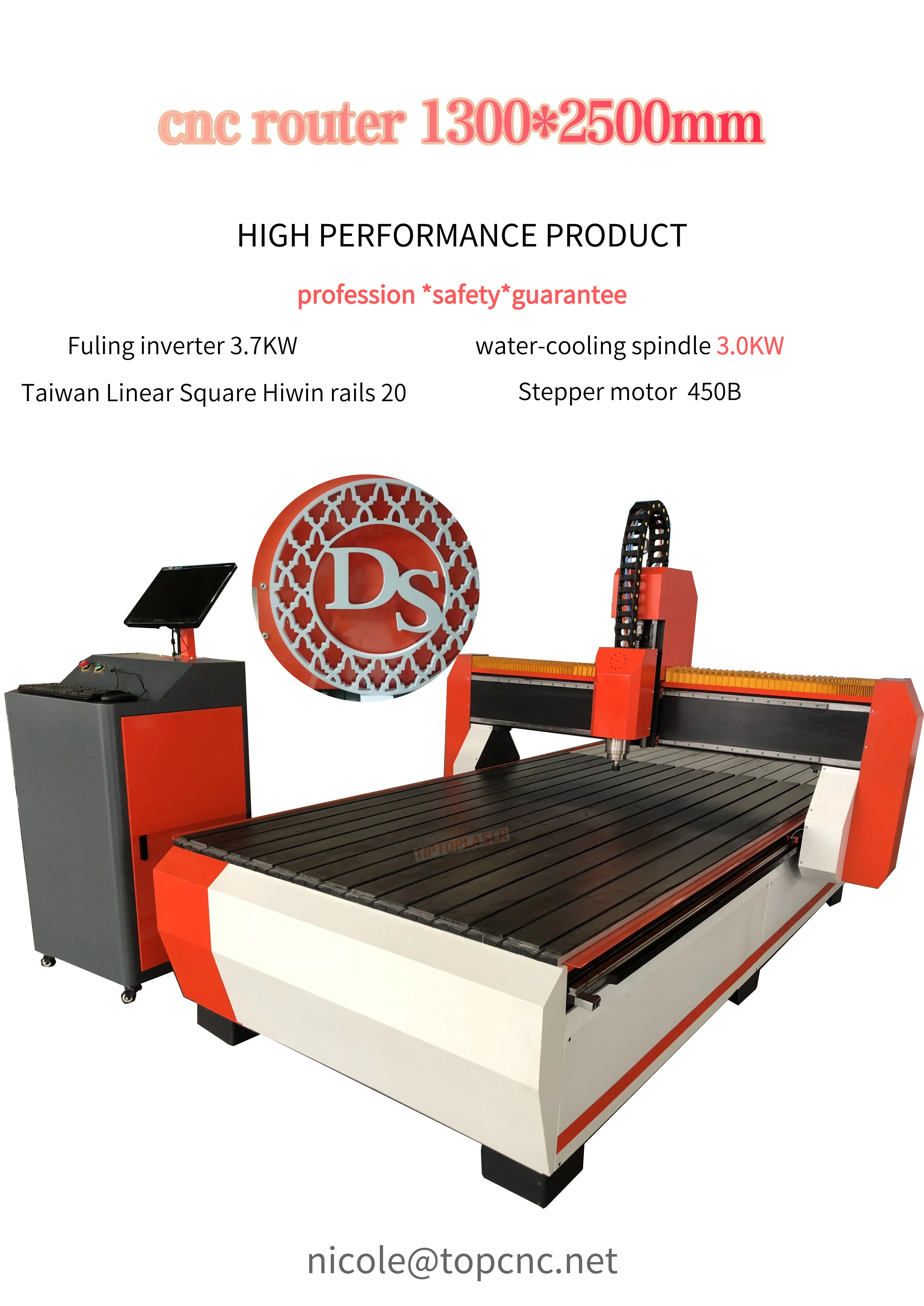 Smart and strong enough 3d Cnc Wood Milling Machine 3 Axis Wood 1325 Cnc Router