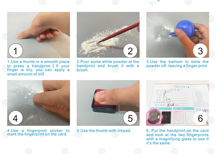 Diy Fingerprint Verification Set Science Experiment Kids Educational ...
