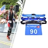 iRun Custom Special Design Race Number Belt Blue Gel Race Racing Marathon Belt