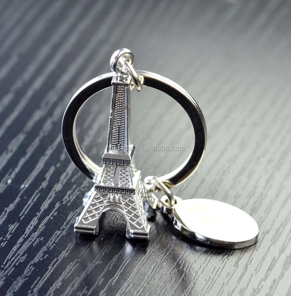 Promotional Metal Gifts Custom Paris Souvenir Eiffel Tower Keychain