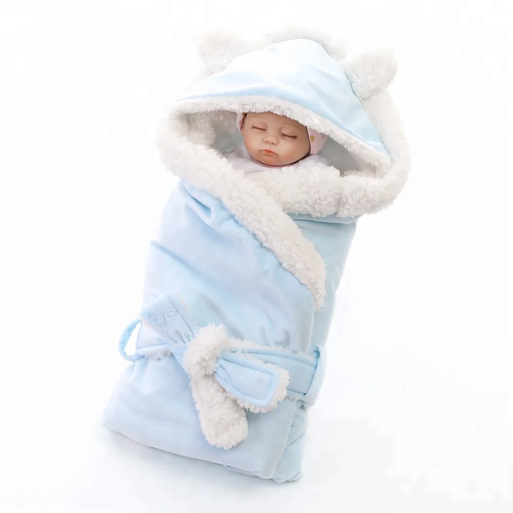 
Animal Design 2 Ply Fleece Newborn Baby Hooded Blanket 