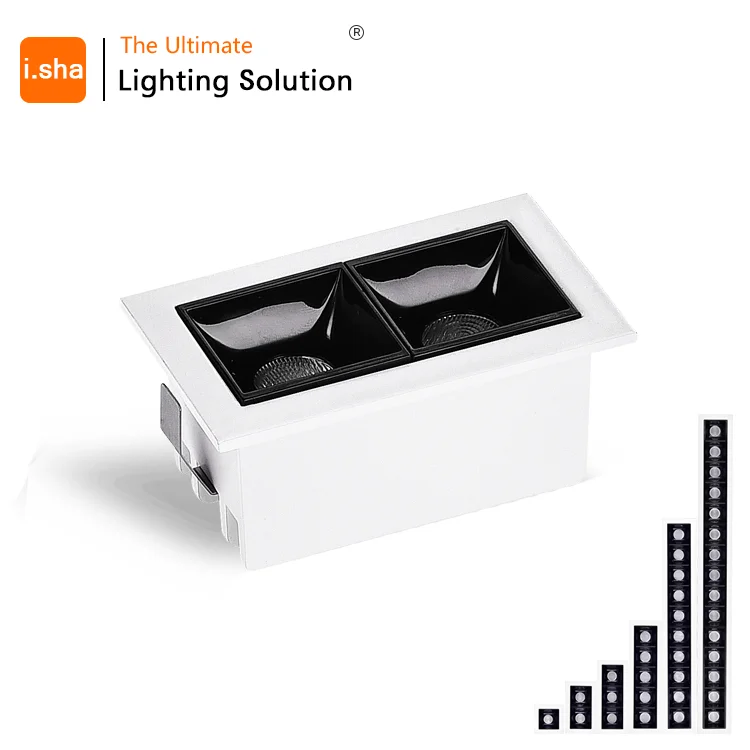 CE ROSH Approved Triac Dimmable 5W Recessed Led Grille Panel Light For Retail Shop