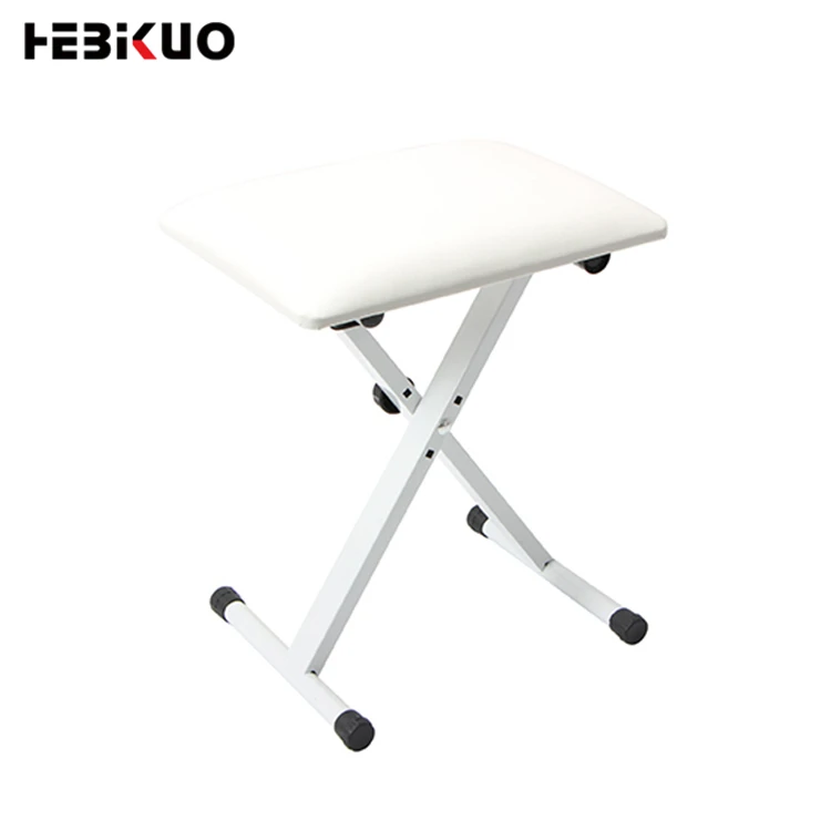 

Q-90 Folding electronic Keyboard music adjustable piano stool, Black/white