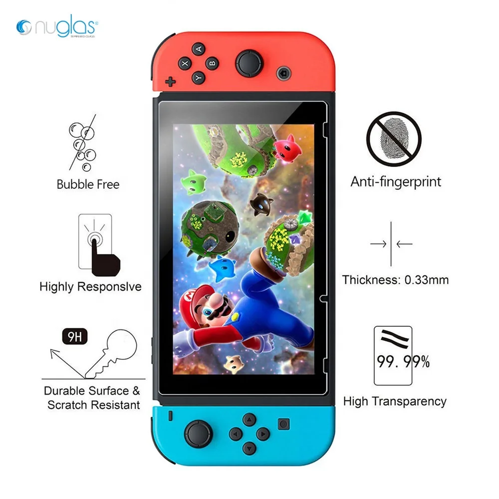 
Nuglas tempered glass ultra clear 9h 0.33mm screen protector for Nintendo Switch 
