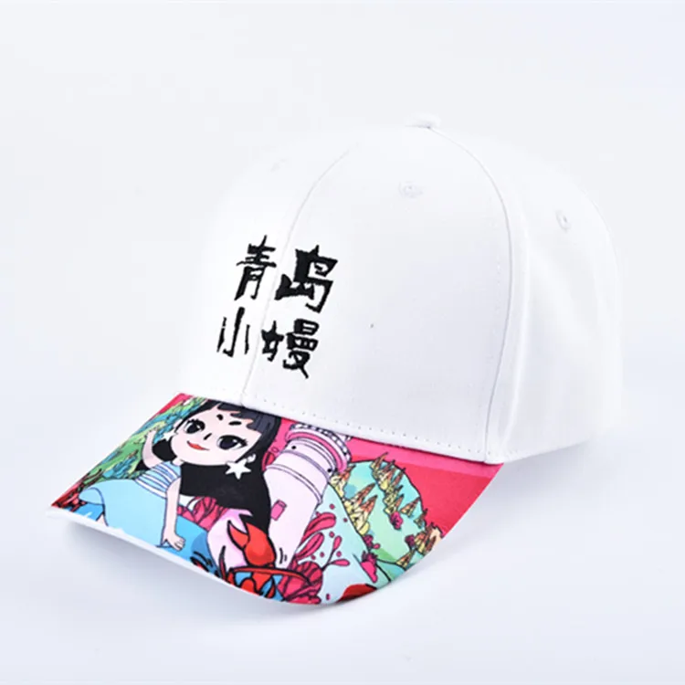 Digital Printing Curved Bill Kids Cartoon Cotton Sportl Cap Gorra