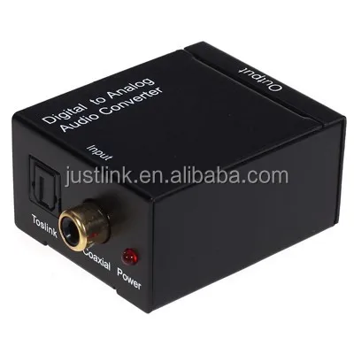 

Digital to Analog audio converter Toslink Coaxial to R/L analog audio decoder adapter