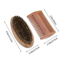 

Amazon hot sale custom private label logo moustache High quality comb pocket wooden cheap wood beard comb