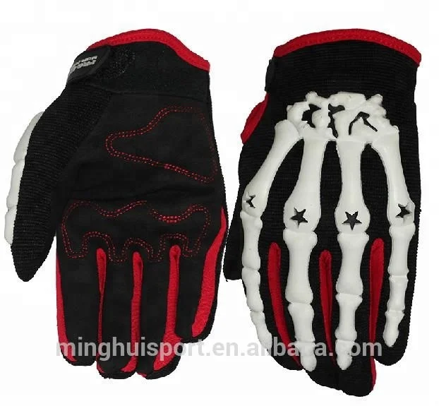 Custom Made Motocross Leather Gloves Waterproof Sports Motorbike Gloves